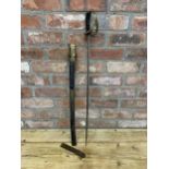 19th century French light cavalry sword with curved fullered blade, 70cm blade, 82cm overall length