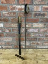 19th century French light cavalry sword with curved fullered blade, 70cm blade, 82cm overall length