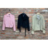 Collection of three jackets including a pink sequined example by Generation Love etc, together