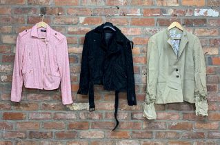 Collection of three jackets including a pink sequined example by Generation Love etc, together