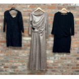 Talbot Runhof full length evening dress together with two Diane Von Furstenbuerg black dresses (3)