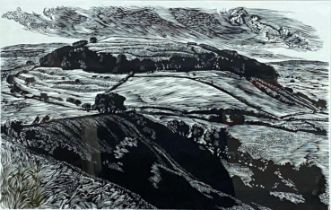 Peter Reddick (1924-2010) - 'Camelot', signed and dated 79, limited 64/200 woodblock print, 32 x