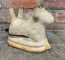 Antique highland cow stoneware jelly mould, 20cm x 16cm