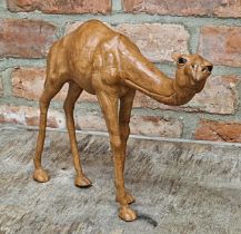 Liberty style leather camel sculpture, H 30cm x W 40cm