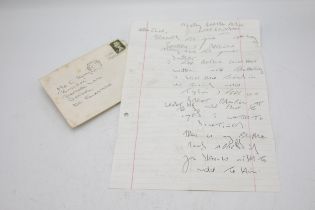 Incredibly rare letter written by Reggie Kray to Mr C Parry, regarding a young boxing prospect