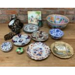 Large assortment of antique Chinese ceramics and metal ware collectables (31)