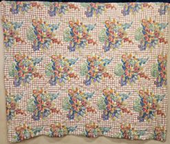 Two vintage eiderdowns with floral patterning, Largest approx 200cm x 200cm