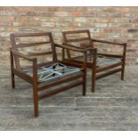Pair of Cintique 1960s afromosia framed lounge chairs (2)