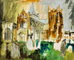 John Piper (1903-1992) - 'Ottery St Mary' (Levinson 402), signed, limited 76/100 screenprint, 61cm x