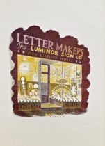 Eric Ravilious (1903-1942) - 'Letter Makers', colour lithograph from 'High St', 25 x 18cm