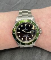 Rolex Submariner 'KERMIT' Oyster Perpetual Date stainless steel gents sport watch, 40mm case,