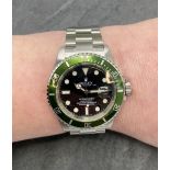 Rolex Submariner 'KERMIT' Oyster Perpetual Date stainless steel gents sport watch, 40mm case,