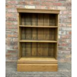 Antique reclaimed pine cottage freestanding bookcase, H 104cm x W 69cm