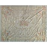 Large and impressive French Aubusson carpet, traditional rose sprays on pastel ground, 360 x 270cm
