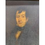 19th century school - bust portrait of a gentleman, oil on board, 33cm x 28cm, framed