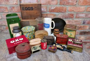 Quantity of assorted advertising tins and ceramics to include Hovis, OXO, Horlicks etc (21)