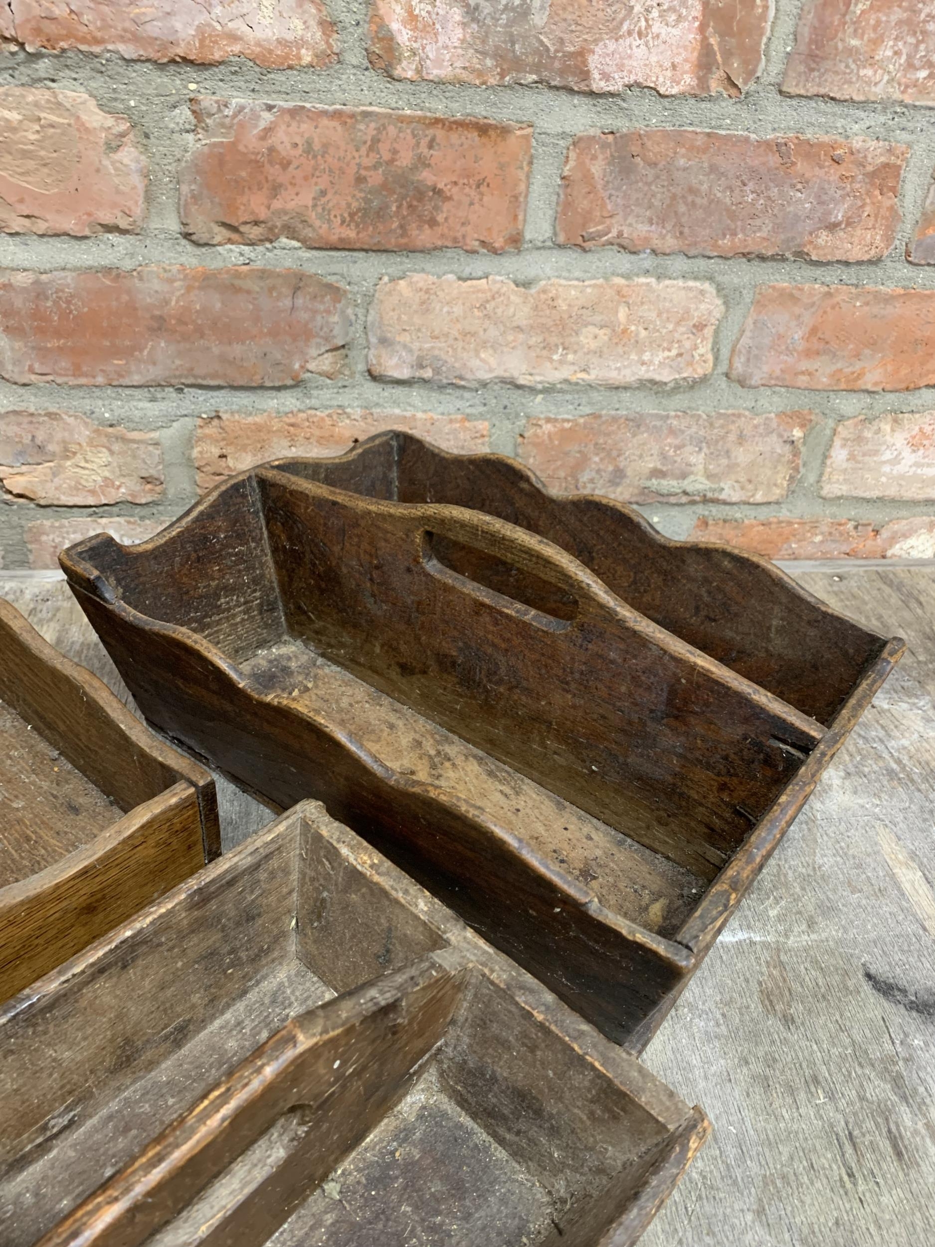 Three Victorian wood cutlery trays (3) - Bild 3 aus 4