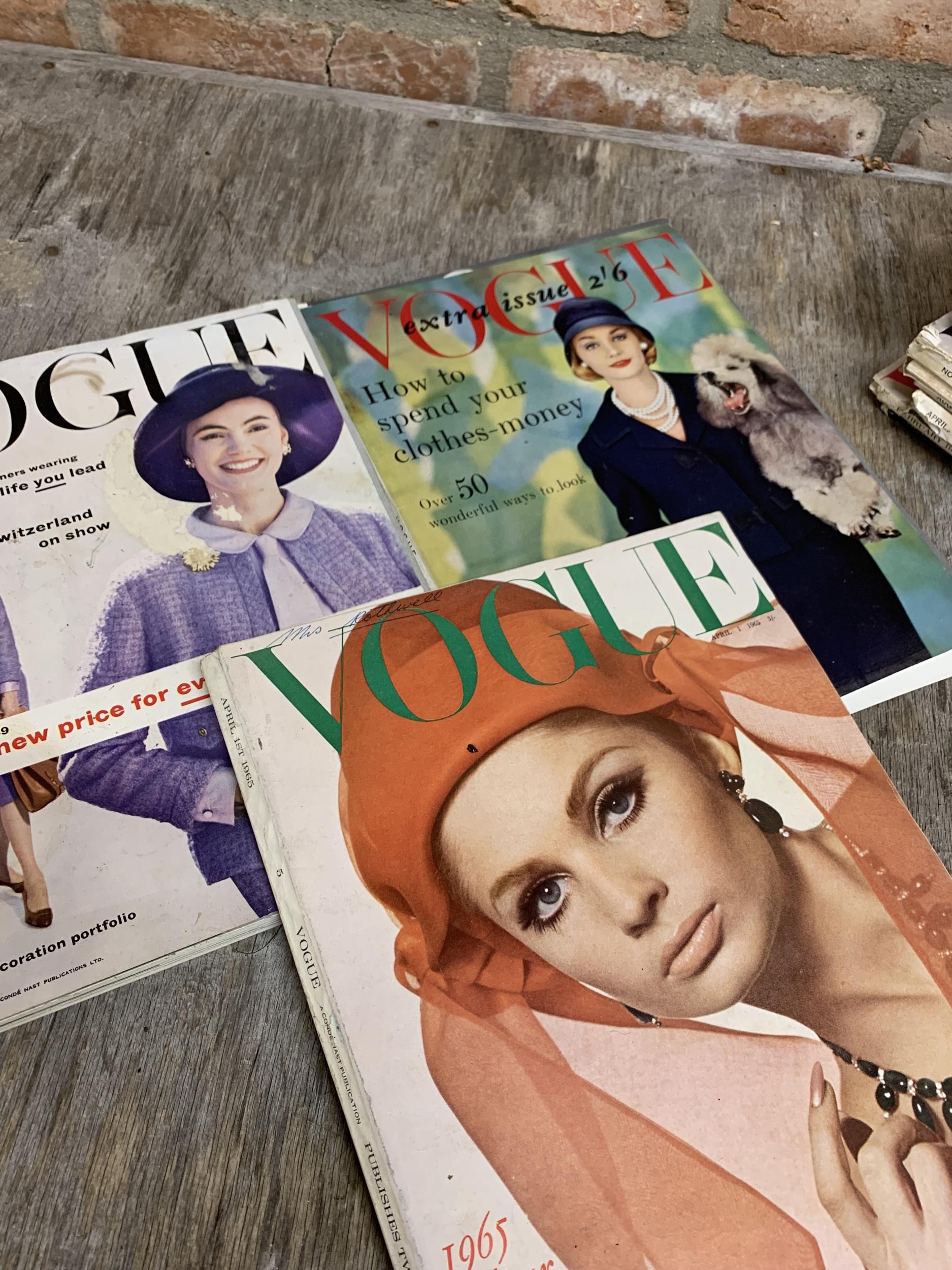 Large collection of 1950's and 1960's Vogue magazines (47) - Image 2 of 5