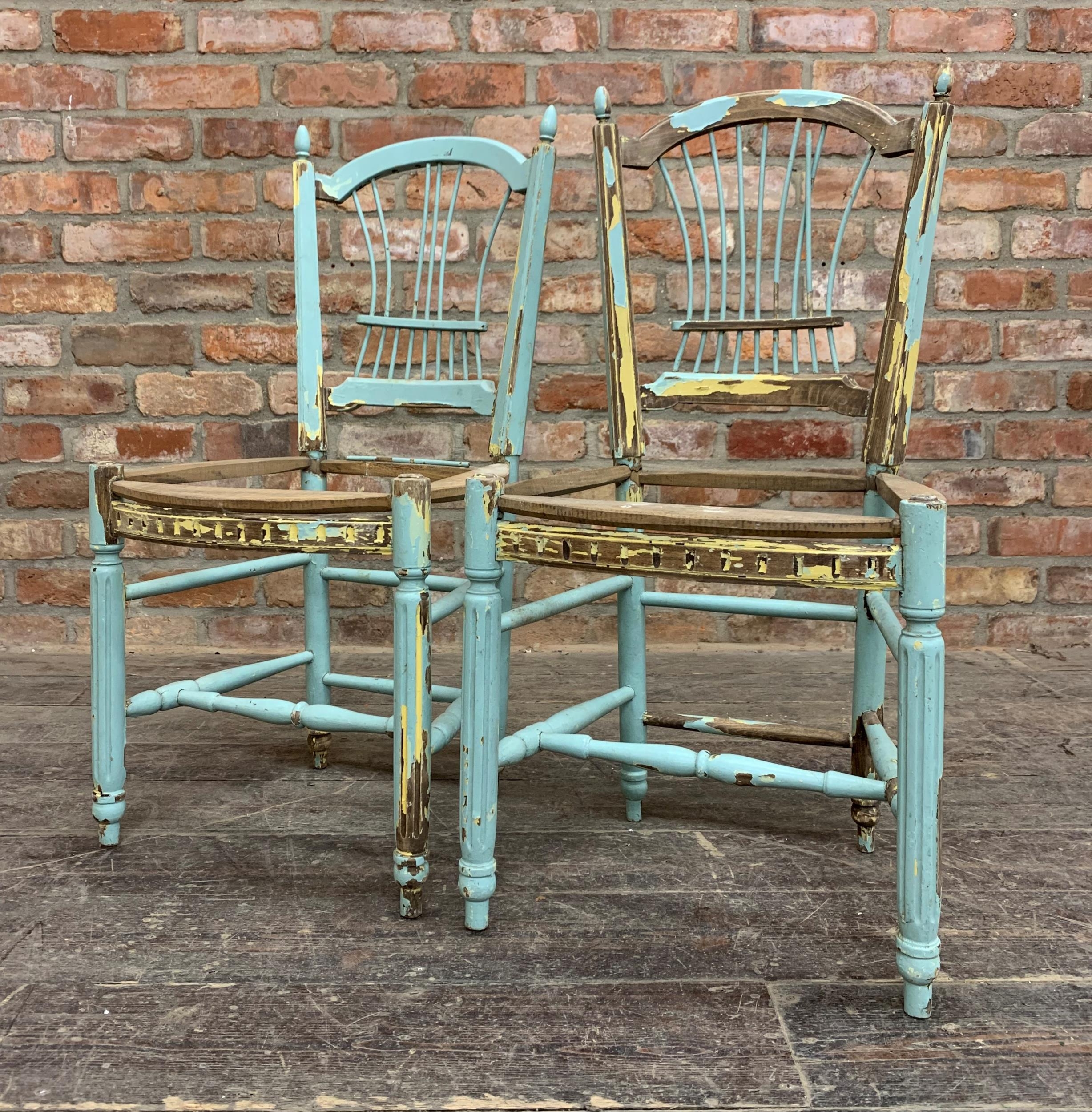 Believed to be from the dining room of Claude Monet - pair of provincial dining chairs with original