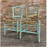 Believed to be from the dining room of Claude Monet - pair of provincial dining chairs with original