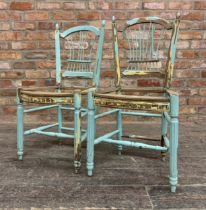 Believed to be from the dining room of Claude Monet - pair of provincial dining chairs with original