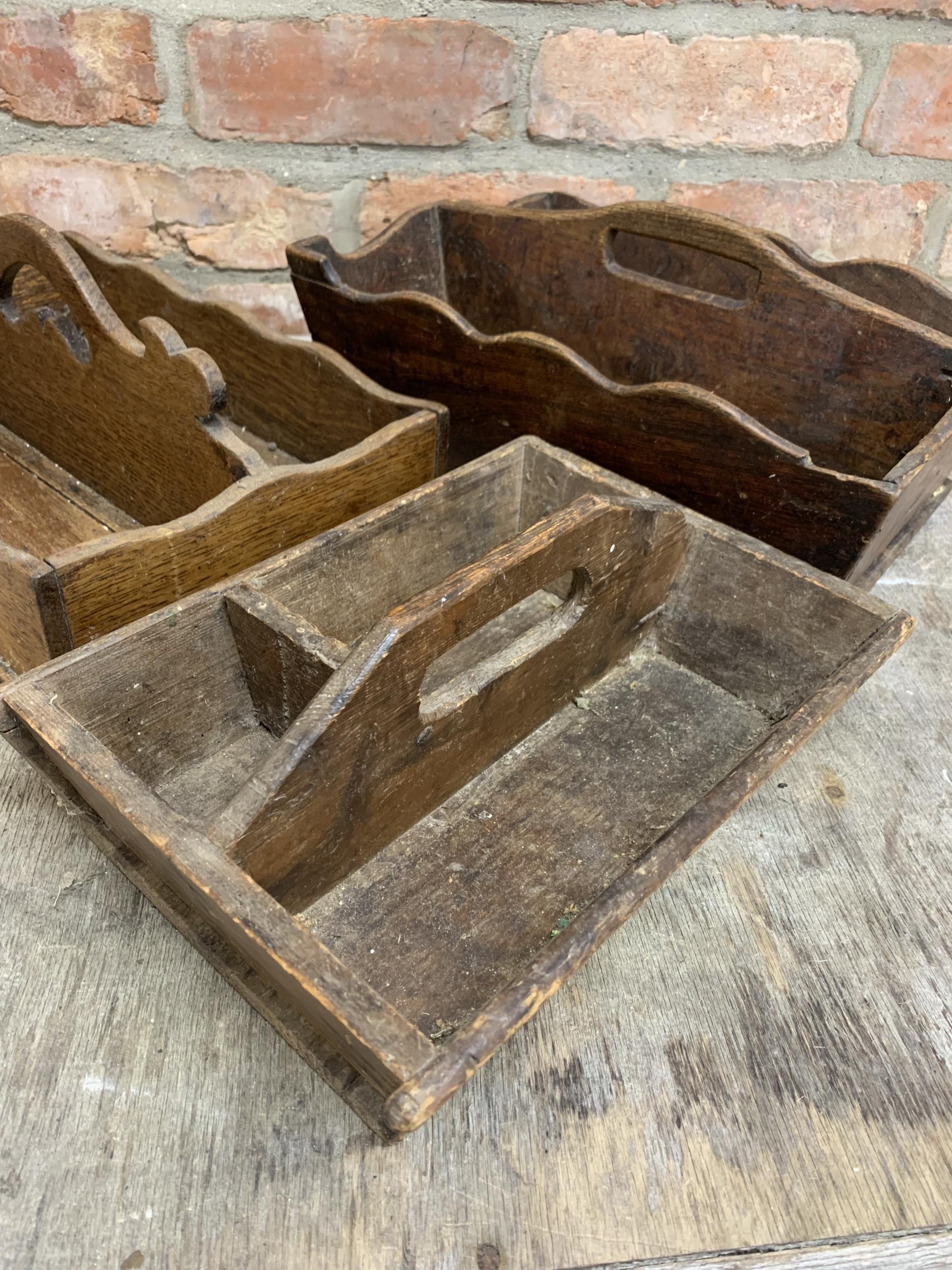 Three Victorian wood cutlery trays (3) - Bild 4 aus 4