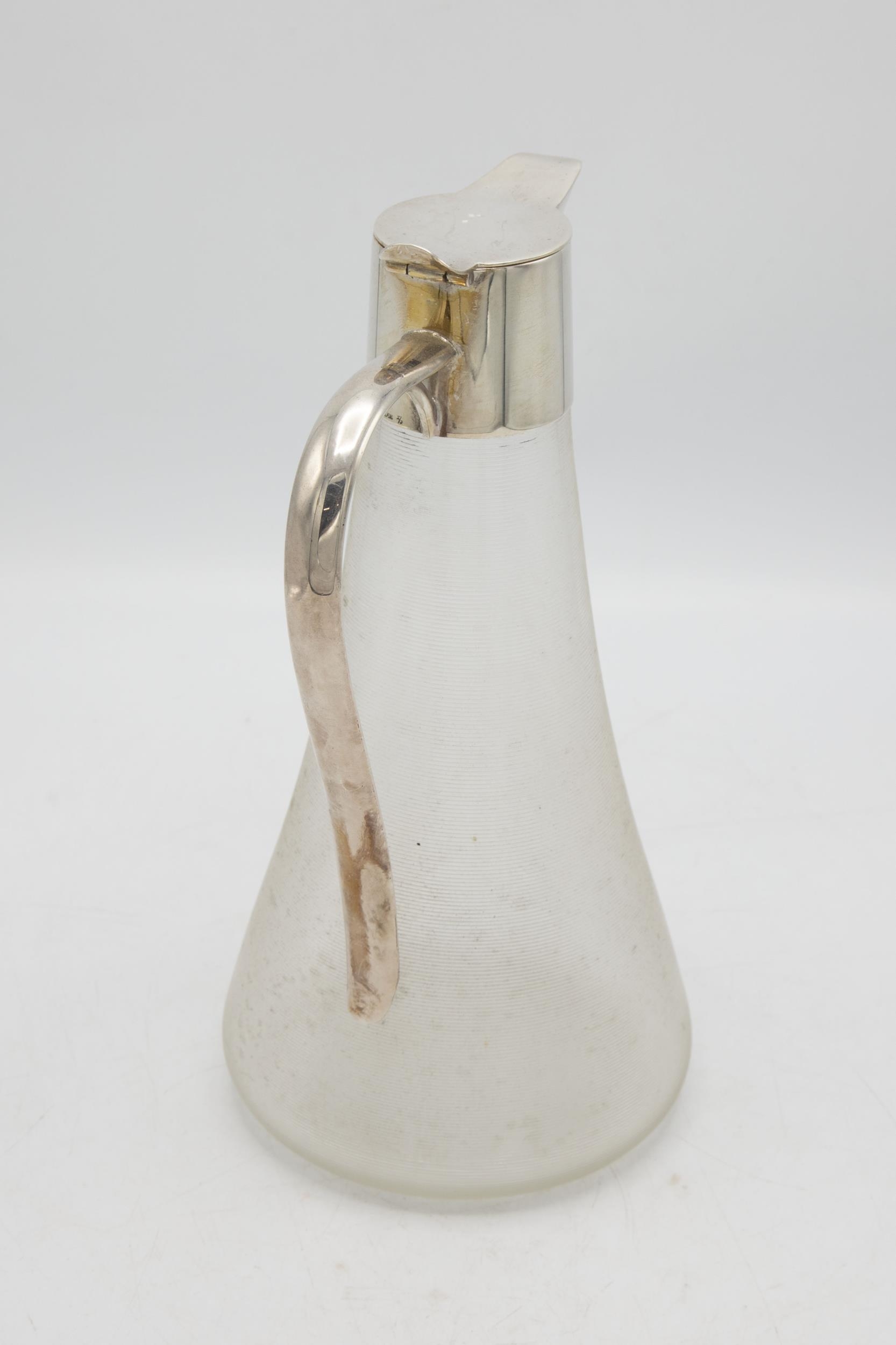 WMF silver plated ribbed glass claret jug, 25cm high - Image 2 of 3