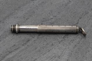 Sampson Mordan & Co silver engine turned propelling pencil