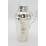 Art Deco Asprey of London silver plated cocktail shaker, 26cm high