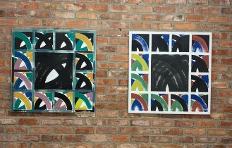 Philip Crozier (b. 1947) - I & II, signed titled and dated verso pair of abstract panel studies,