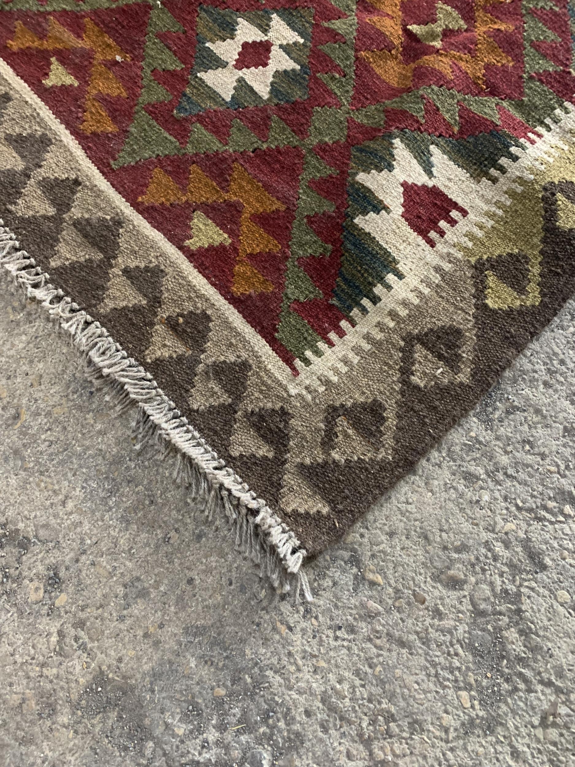 Maimana Kilim runner, 394 x 90cm - Bild 2 aus 4