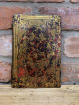 Early gilt and lacquered book binding, 23 x 15.5cm