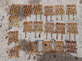 Collection of vintage cast iron garden edging stakes (18)