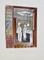 Eric Ravilious (1903-1942) - 'Grill Room and Restaurant', colour lithograph from 'High St', 25 x