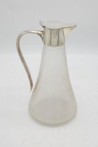 WMF silver plated ribbed glass claret jug, 25cm high