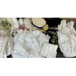 A quantity of 19th century and later baby gowns and other children's clothing (box full)