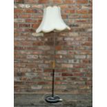 A vintage chrome standard lamp, H 175cm