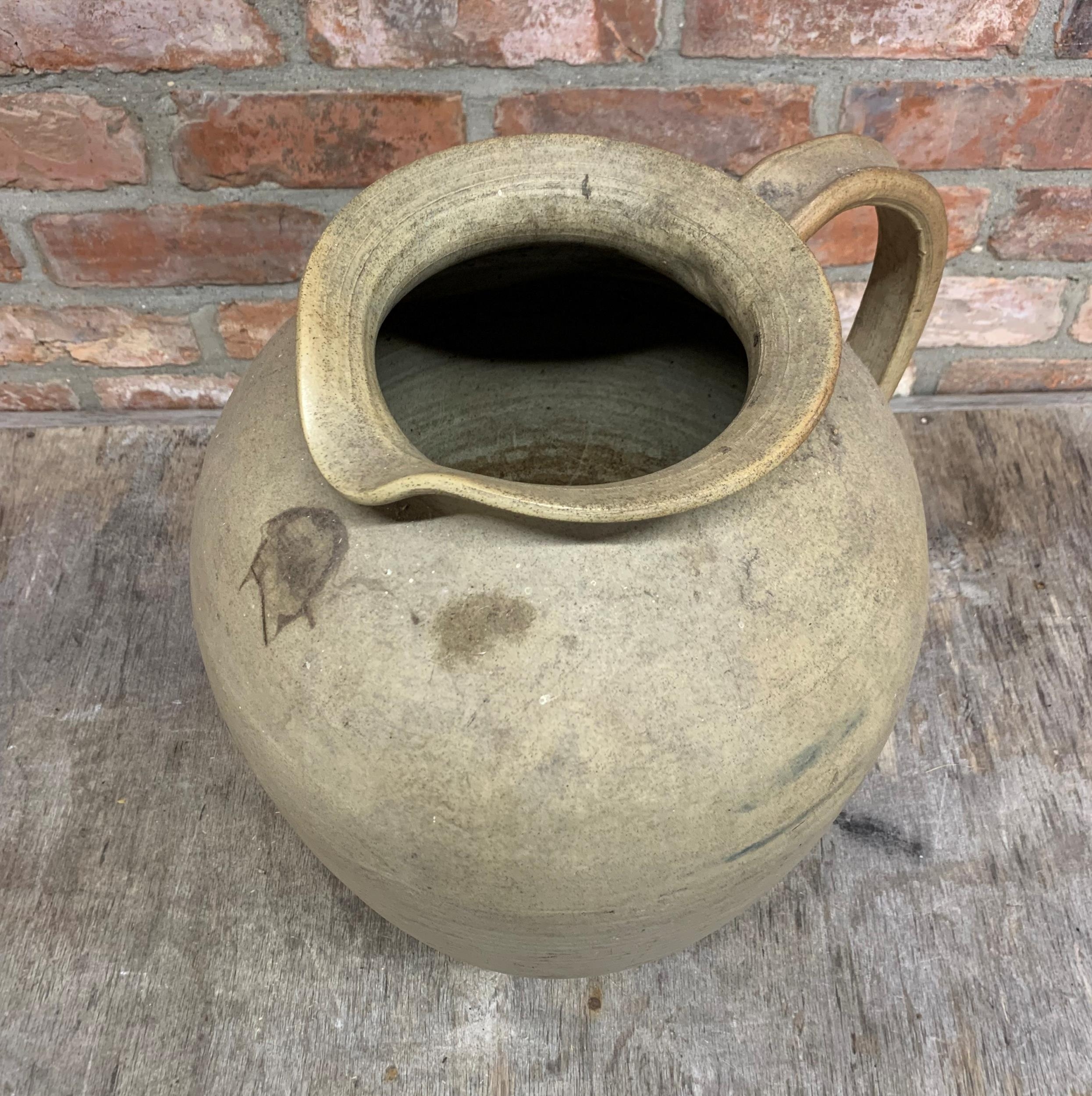 Very large Hillstonia Pottery spouted stoneware jug, H 50cm - Image 3 of 3