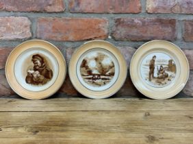 Collection of three Grimwades WWI humorous transfer ware collectors plates, D 18cm (3)