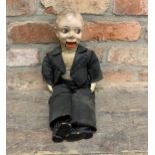 Rare composite Charlie McCarthy ventriloquist doll, L 50cm