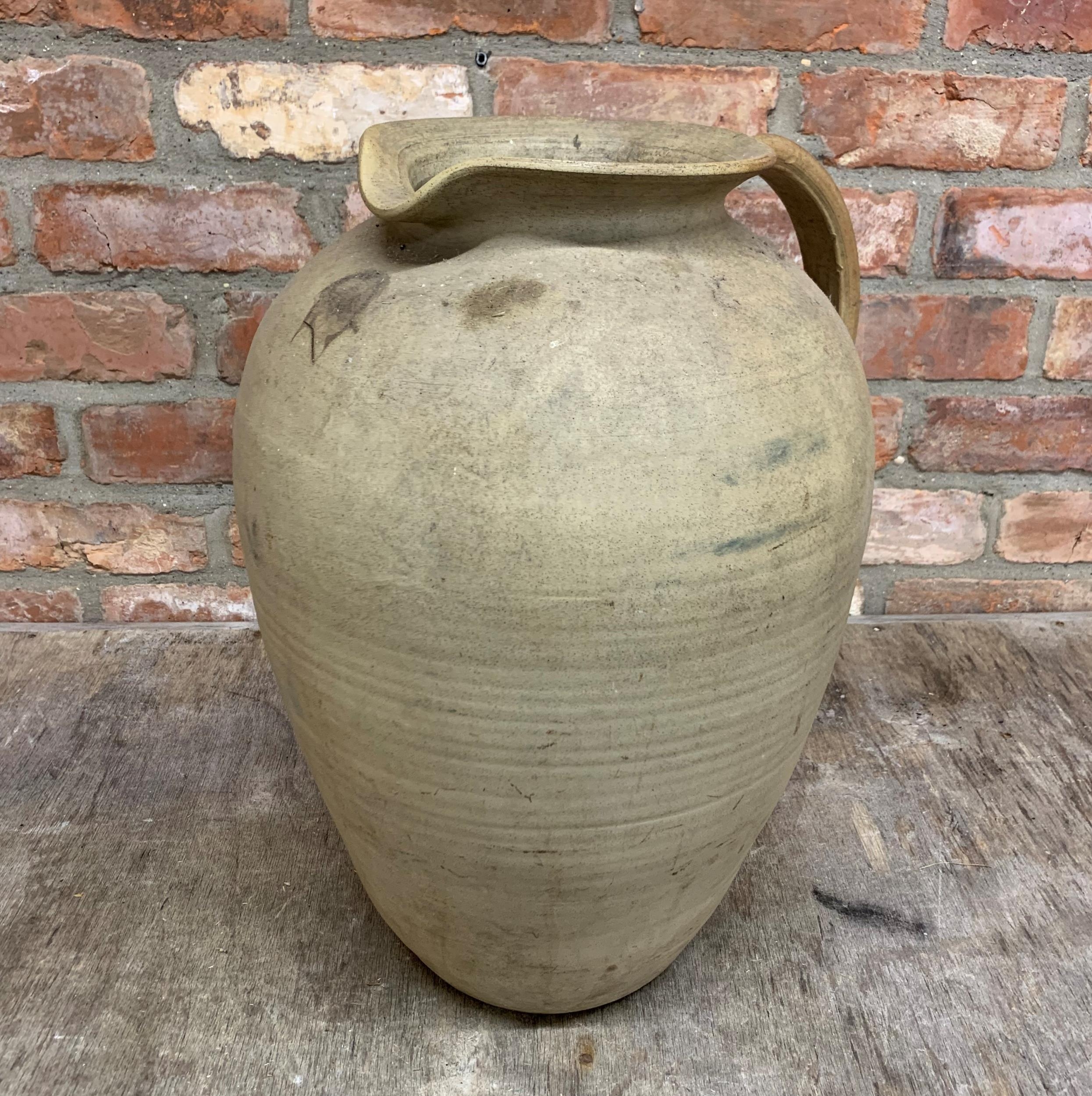 Very large Hillstonia Pottery spouted stoneware jug, H 50cm - Image 2 of 3