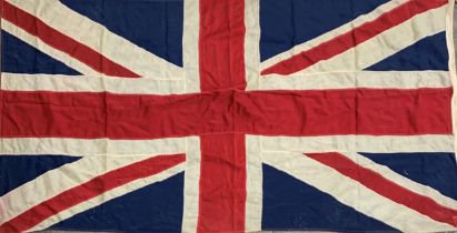 Very large vintage Union Jack cloth flag, 220cm x 110cm