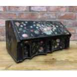 Attractive late 17th / early 18th century painted table top bureau, fall front enclosing an interior