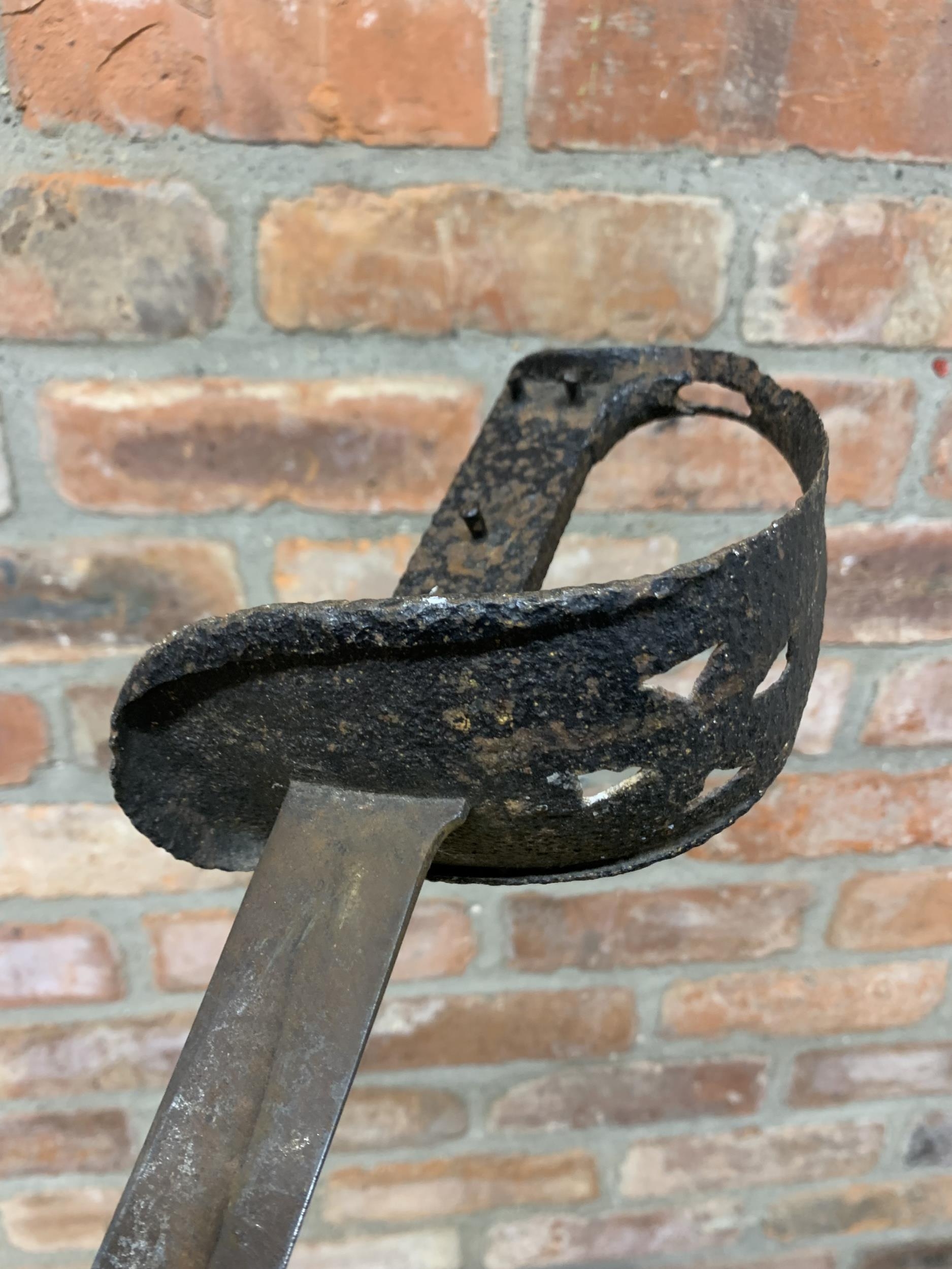 19th century cavalry trooper sabre with original metal scabbard (AF) 86cm blade, overall length - Image 2 of 3