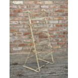 Vintage industrial French four tier bakers rack, H 111cm