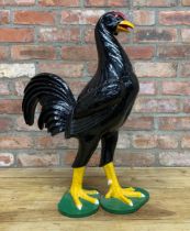 Advertising - Courage Brewery hand painted fibre glass cockerel, H 65cm