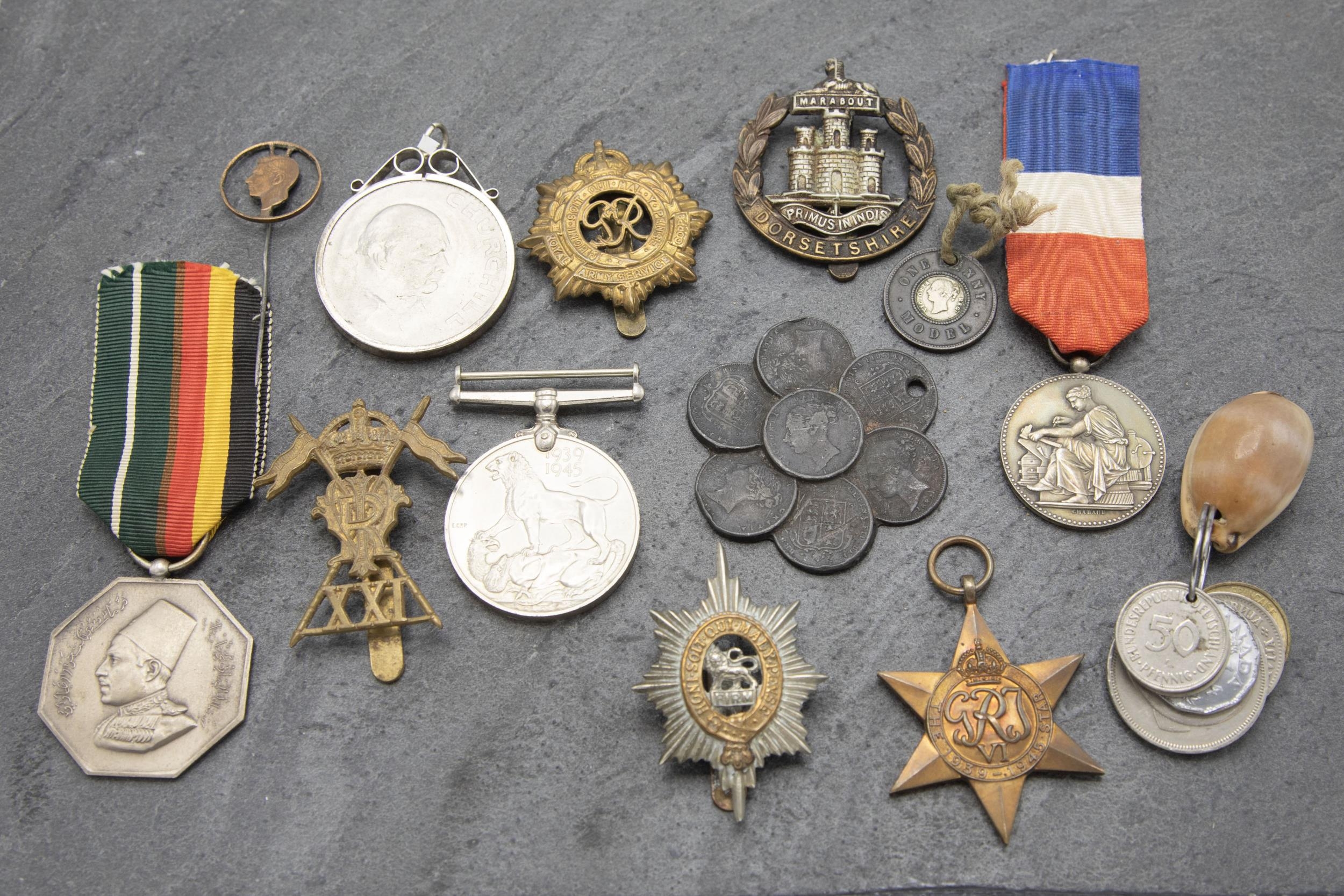 Collection of Military medals and related items, to include 1947 Pakistan medal 1939-1945 medal