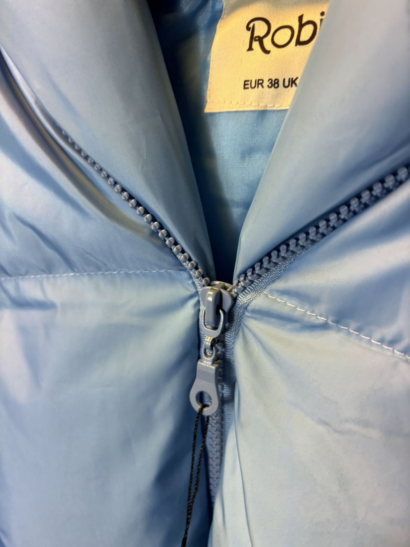 Robin Medium Light Blue Short Vest With Hood, size UK8/EUR 38 - Image 4 of 6