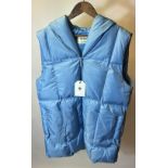 Robin Medium Light Blue Short Vest With Hood, size UK8/EUR 38