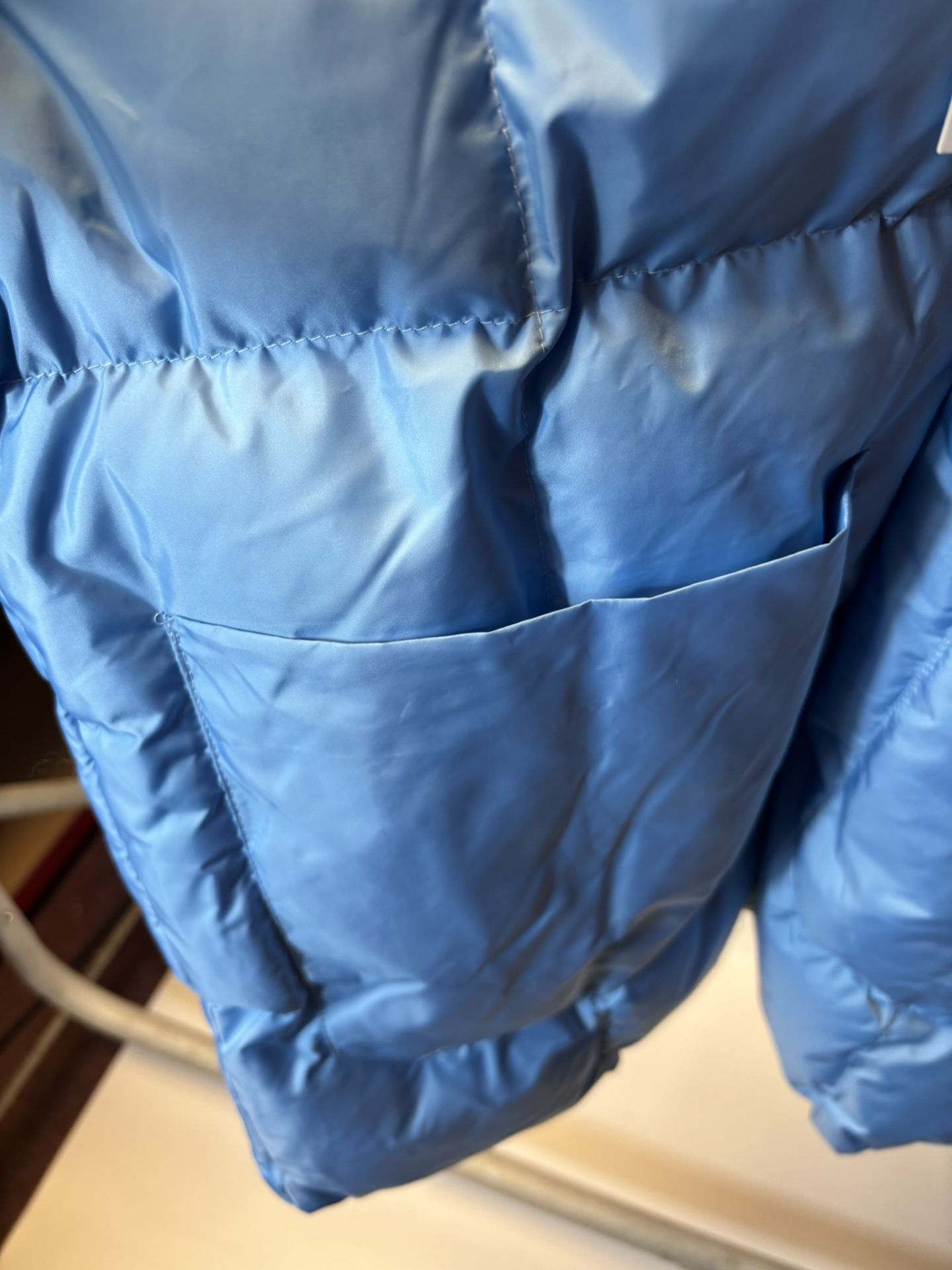 Robin Medium Light Blue Short Vest With Hood, size UK8/EUR 38 - Image 5 of 6